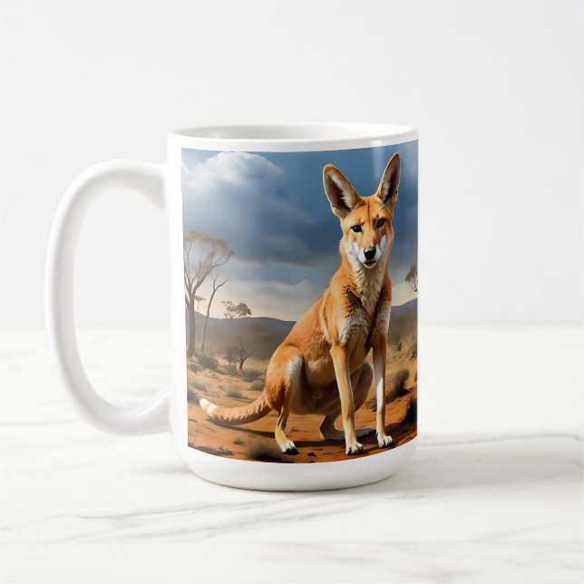Mug Kangaringo australien ( Kangaroo Dingo), (Gauche)