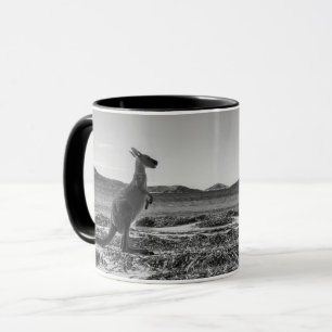 Mug Kangaroo Australie Lucky Bay Photo noir et blanc