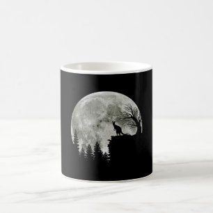Mug Kangaroo Stand Sur La Montagne Éffrayante Lune Hal