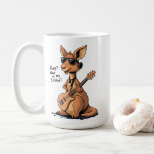Mug Kangourou de Rock Drôle Basse Gui Pas de Sieste da