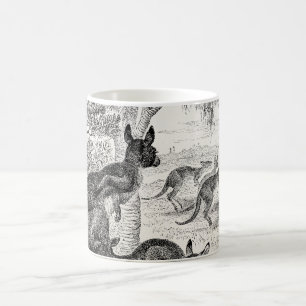 Mug Kangourou vintage d'Australien de kangourous
