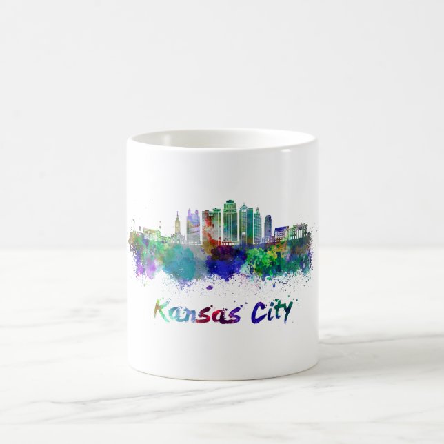 Mug Kansas Ville V2 skyline in watercolor (Centre)