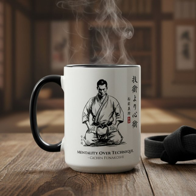 Mug Karate 5e Précepte - Mentalité avant la Technique (Créateur téléchargé)