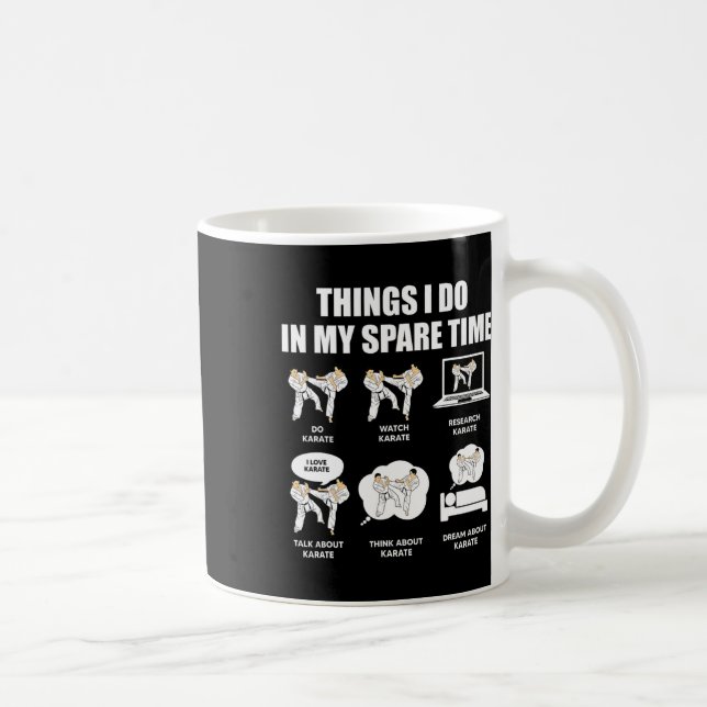 Mug Karate Choses que je fais pendant mon temps libre  (Droite)