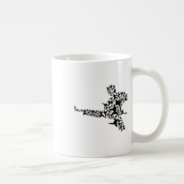 Mug Karate Martial Arts Flying Boxer Kickboxer T (Droite)