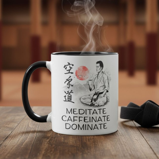 Mug Karate - Méditez. Cafféinez. Dominez. (Créateur téléchargé)