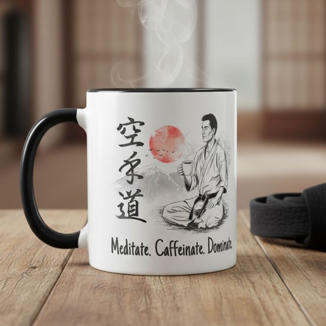 Mug Karate - Méditez. Caffeinez. Dominez. (Créateur téléchargé)