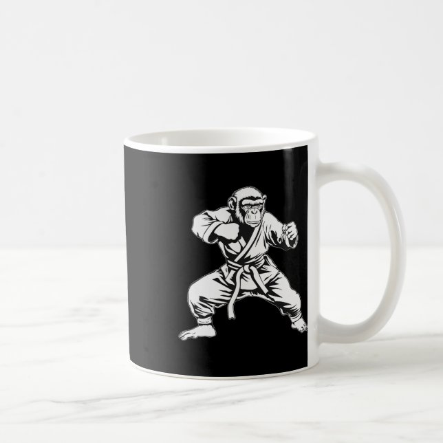 Mug Karaté Monkey Taekwondo Kickboxing Mma Judo Singe (Droite)