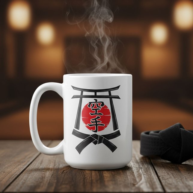 Mug Karate - Porte Torii, Soleil et Kanji  (Créateur téléchargé)