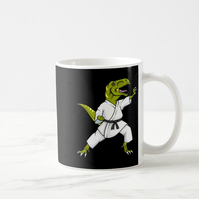 Mug Karatesaurus T-rex dinosaure karaté samouraï drôle (Droite)