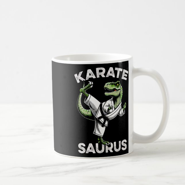 Mug Karatesaurus T-rex Karaté Dino Drôle Dinosaure Mar (Droite)