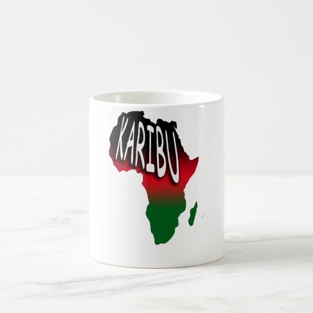 Mug Karibu - Bienvenue - Swahili (Centre)