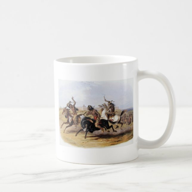 Mug Karl Bodmer - course de chevaux des Sioux (Droite)