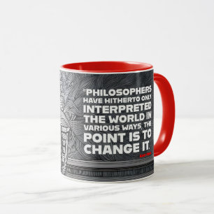 Mug Karl Marx Citation Design - Soyez le changement !