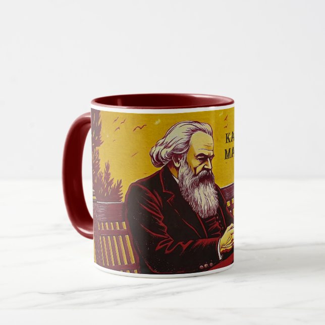 Mug Karl Marx (Fondateur du marxisme) cadeau (Devant gauche)
