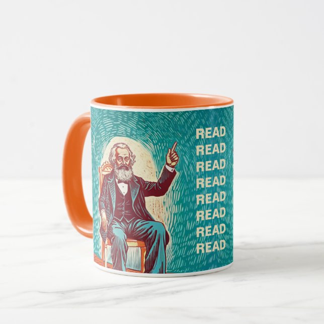 Mug Karl Marx lecture ver cadeau (Devant gauche)