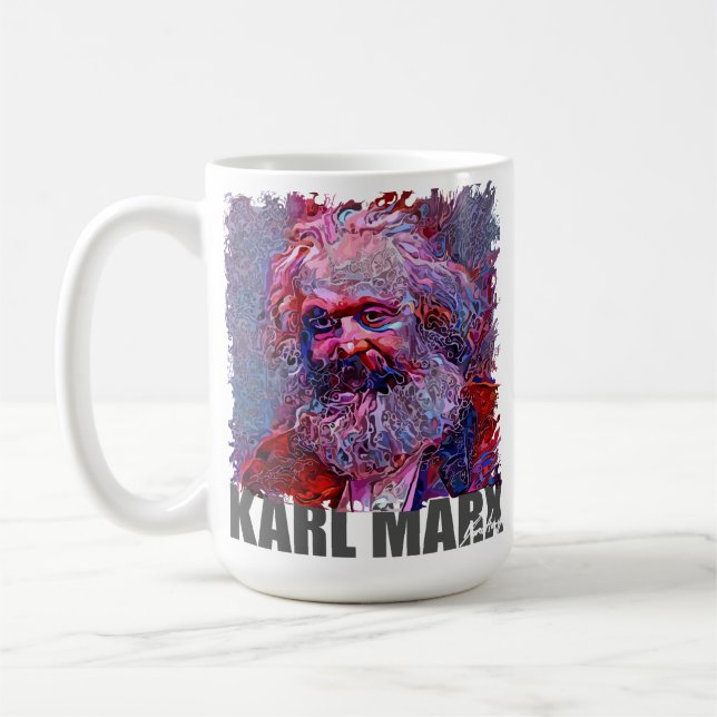 Mug KARL MARX - Portrait de NFT par Marco Aureggi (Gauche)
