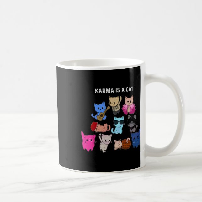 Mug Karma Est Un Chat Chat Drôle Amoureux de les chats (Droite)