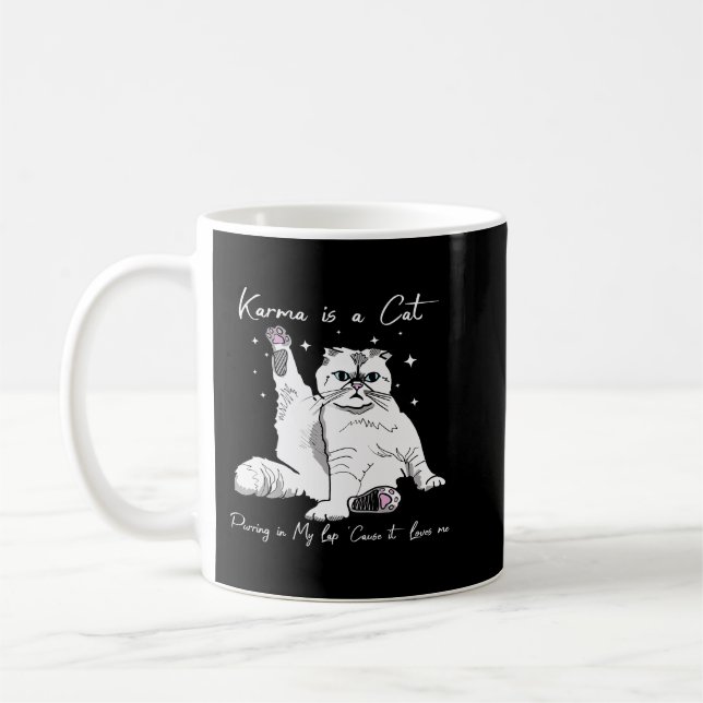 Mug Karma Est Un Chat Qui Me Purge Dans Les genoux Par (Gauche)