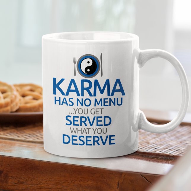Mug Karma N'A Pas De Menu... Yin Yang Graphic (Créateur téléchargé)