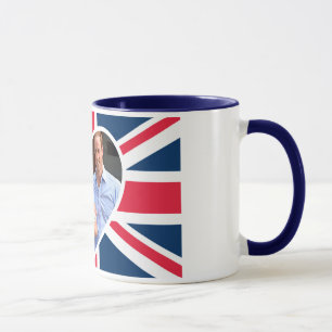 Mug , Kate, prince George - drapeau britannique