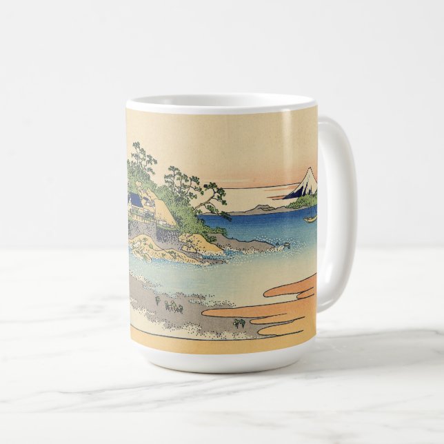 Mug Katsushika Hokusai Enoshima dans la province de Sa (Devant droit)