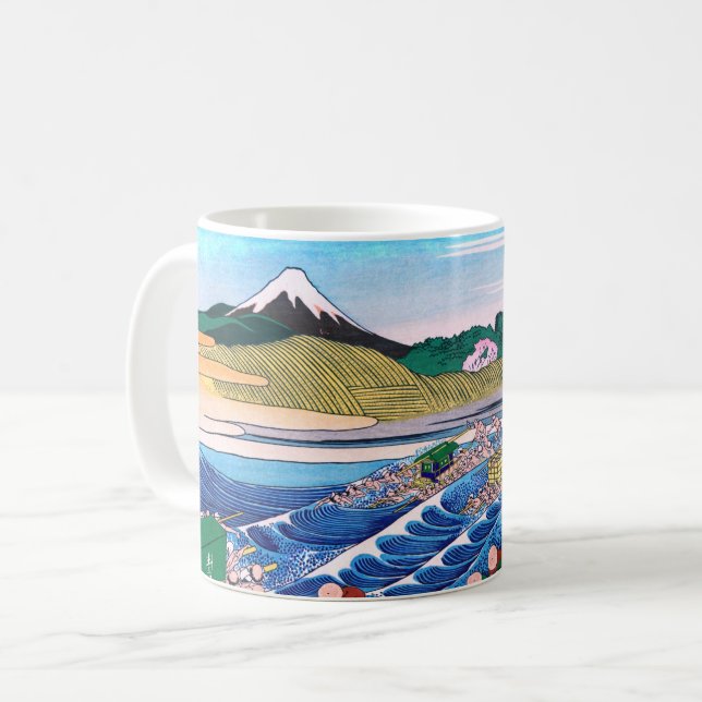 Mug Katsushika Hokusai - Fuji from Kanaya on Tokaido (Devant gauche)