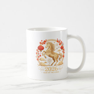 Mug Kawaii 2026 Année du Cheval Fortune Lady Lampe Lun