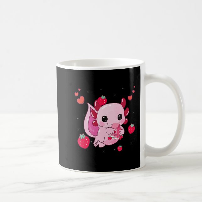 Mug Kawaii Axolotl Lait fraise Shake Anime Gift Gi (Droite)