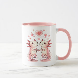 Mug Kawaii Axolotl Love : de belles créatures aquatiqu