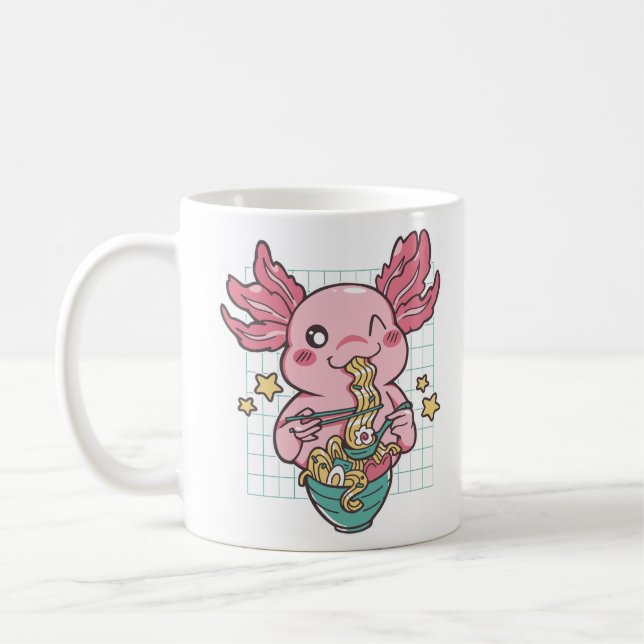 Mug Kawaii Axolotl mange Ramen (Gauche)
