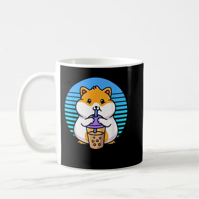 Mug Kawaii Boba Hamster Taro Bubble Pearl Lait Thé (Gauche)