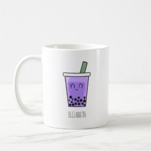 Mug Kawaii Bubble Tea Boba Taro Ube Purple Yam Nom