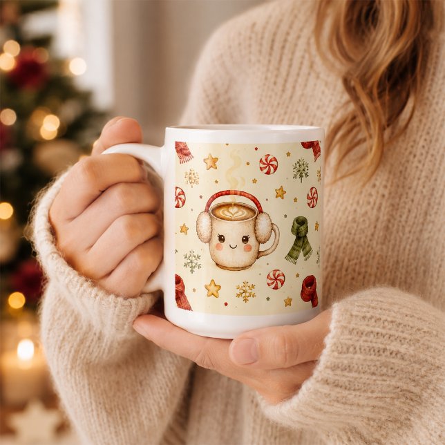 Mug Kawaii Canne à Sucre en Chocolat de Noël (Créateur téléchargé)