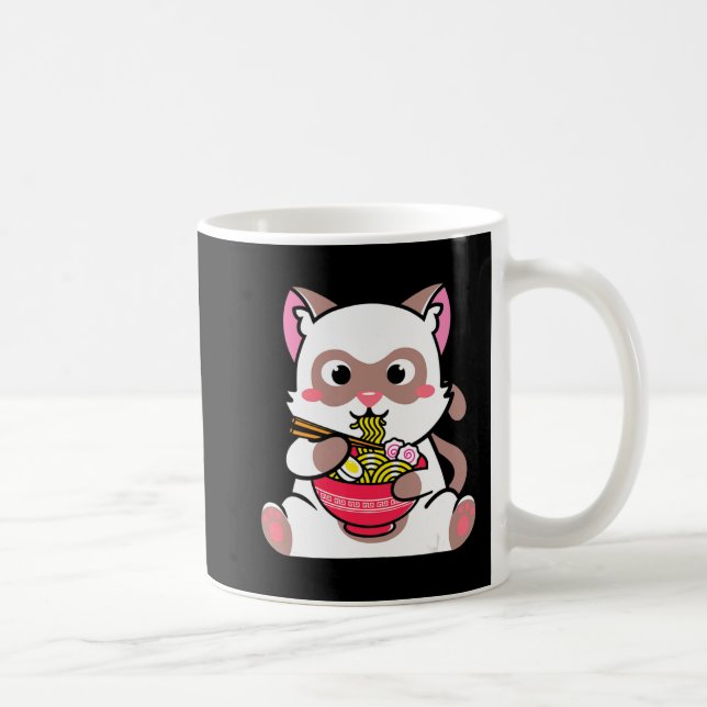 Mug Kawaii Cat Ramen Anime Neko Adolescents (Droite)