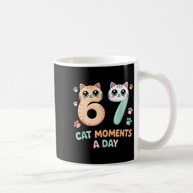 Mug Kawaii Cat Six Seven Alpha Gen Slang 67 Cat Moment (Droite)