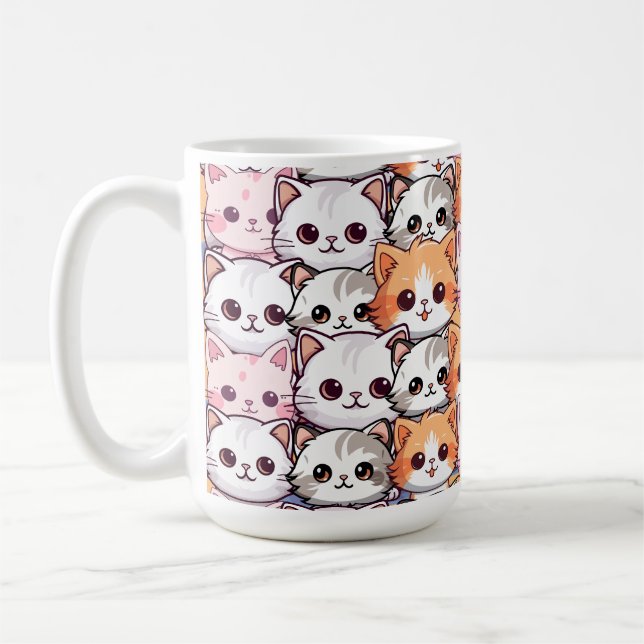 Mug Kawaii Chat félin Kitten visage animal de compagni (Gauche)