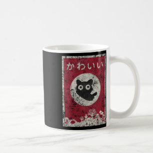 Mug Kawaii Chat Japonais Anime Noir Chat T Chemise
