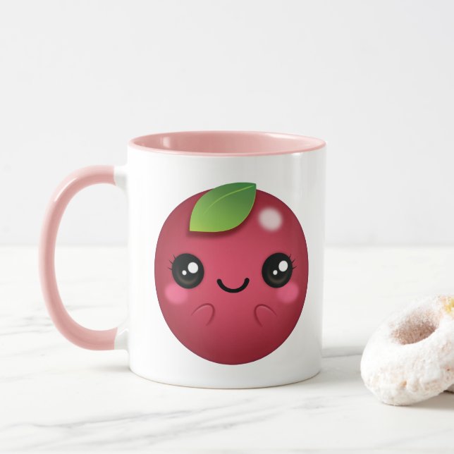 Mug Kawaii Cranberry (Avec donut)