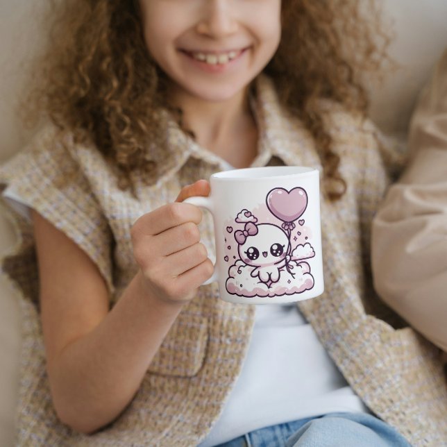 Mug Kawaii Cutie avec ballon cardiaque (Créateur téléchargé)