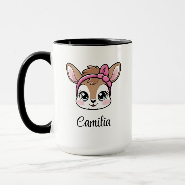 Mug Kawaii Deer personnalisé (Gauche)