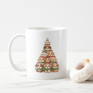 Mug Kawaii Dogs Christmas Tree – Cute Festive Puppy 