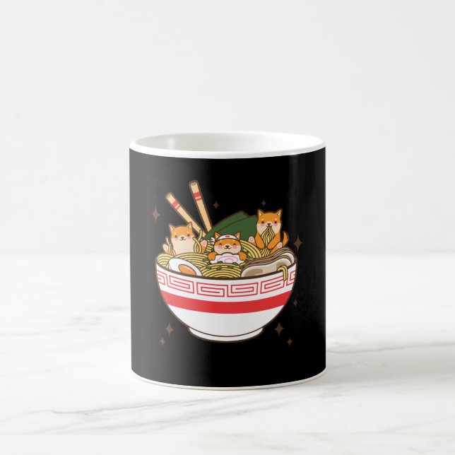 Mug Kawaii dogs eating Ramen (Centre)