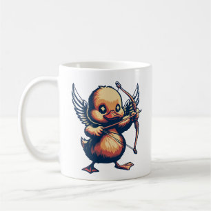 Mug Kawaii Duckling Cupidon "L'amour est dans l'air"