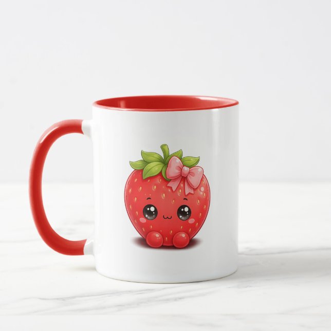 Mug Kawaii Fraise Mignon (Gauche)