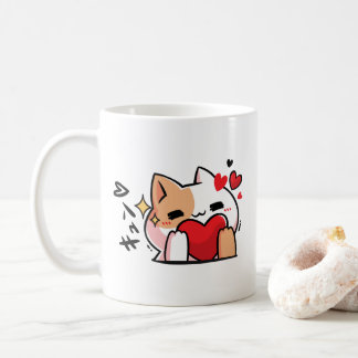 Mug kawaii kitty avec amour adorable anime