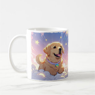 Mug Kawaii Labrador Retriever ciel et étoiles