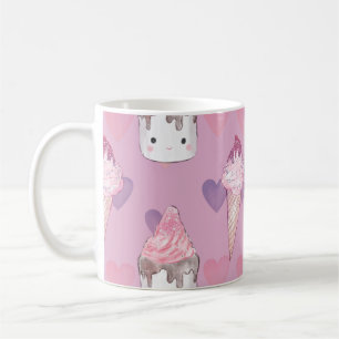 Mug Kawaii Marshmallow & Motif de crème glacée