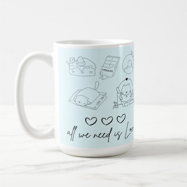 Mug kawaii mignon amour (Gauche)