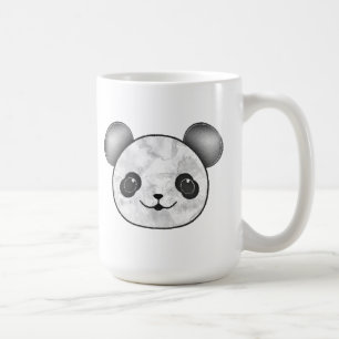 Mug Kawaii Panda Dessin En Noir Et Blanc